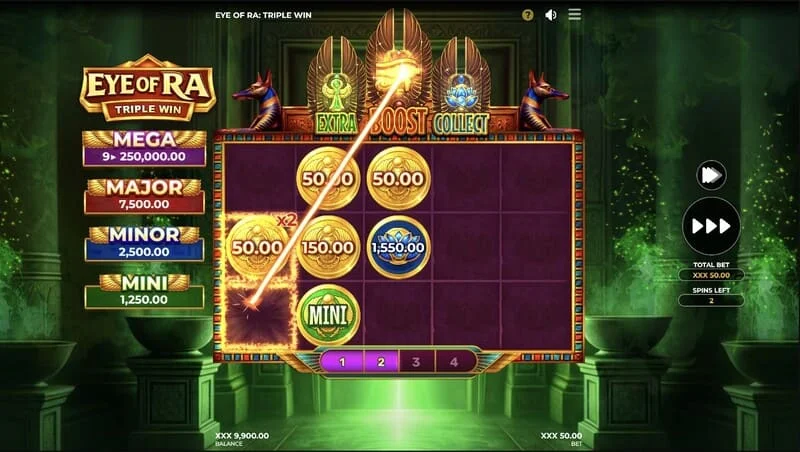 Eye of Ra Triple Win - malipo makubwa ya mstari baada ya kukusanya vifua